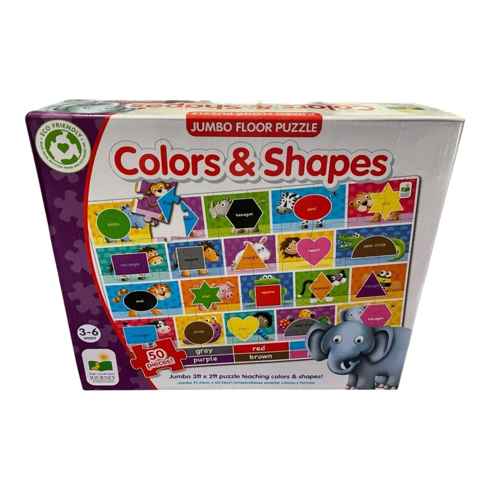 *SEALED* The learning journey: Colors & Shapes Jumbo Floor Puzzle Kids Learning